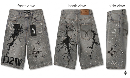 Rhinestones jorts