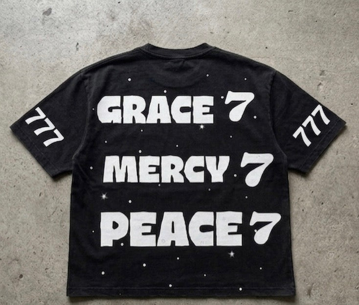 GMP 777 black out boxy t-shirt