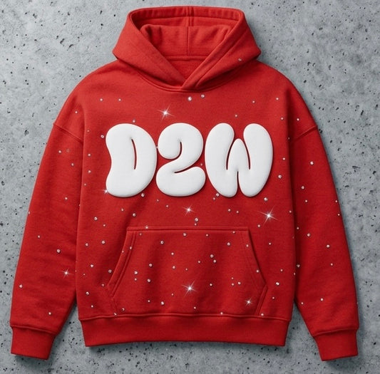 D2W rhinestone hoodies