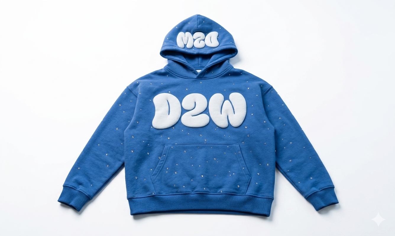 D2W rhinestone hoodies