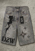 Rhinestones jorts