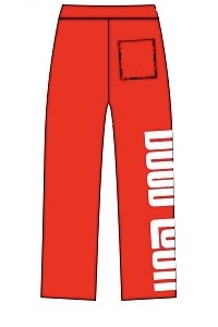 Rose red down and debt starface pants