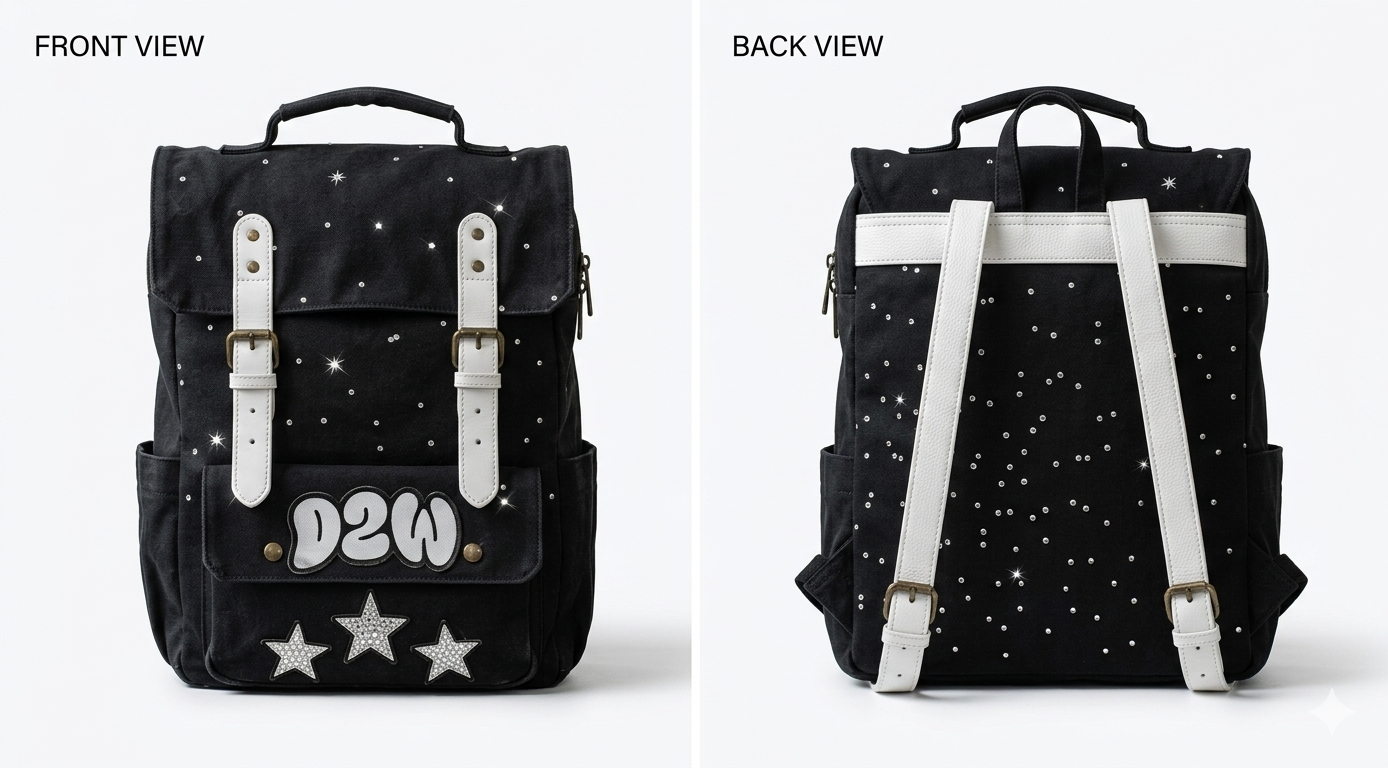 D2W rhinestones Bookbag
