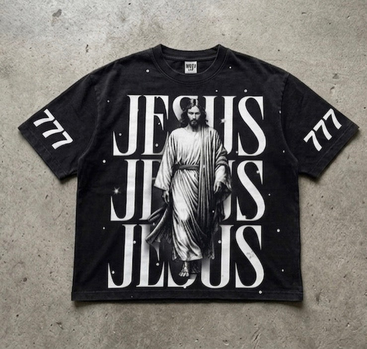 GMP 777 black out boxy t-shirt